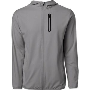 BCG Men's Tech Knit Full Zip Top Sharkskin Medium- Men's Athletic Performance